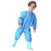 De feuilles Kids Button Rain Suit All-in-one Waterproof Puddle Suits Hooded Raincoat Jumpsuit 4-6 Years Blue Elephant