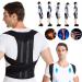 Shop S-5XL Plus Size Posture Corrector Back Brace for Men Women & Teens - Black Full Back Support Belt - Ideal for Scoliosis & Hunchback Correction - Buy Online on GoSupps.com