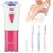 Facial Epilator Facial Epilator for Women Painless Smooth Glide Epilator Hair Removal Device for Women Painless Lady Shavers Epilator for Face Bikini Leg Arms Lips Chin Peach Fuzz