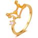 Zodiac Sign Ring | 12 Constellation Adjustable Horoscope Collection | Perfect Birthday Gift for Women & Teenage Girls - Buy Online on GoSupps.com