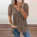 Shop Trendy Genetic Women's Tops: V/O Cutout Floral Sleeve T-Shirts Summer Tunic Plus Sizes in White Black & Red | International Shipping Available - Buy Online on GoSupps.com