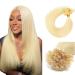 Saisifen Keratin Nail Tip Hair Extensions for Women 613# Bleach blonde Real Human Hair U-tip Hair Extension 50g 100 Strands 16 Inch(40cm) 16 inches (40cm) 613# bleach blonde