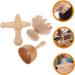 Fomiyes Household Cupboards Beech Wood Massage Set - Mushroom Head Massage Cups for Neck & Lymph Care | Perfect for Travel - Buy Online on GoSupps.com