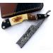 Handcrafted Damascus Steel Straight Razor with Real Leather Sheath - SM151 - Buy Online on GoSupps.com