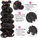 Relena Body Wave Human Hair Bundles with Frontal - 26 28 30 inches + 18 Free Part Closure | 100% Unprocessed Brazilian Virgin Hair Weave - Buy Online on GoSupps.com