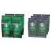 Starbucks Pike Place Medium Roast Coffee Beans 450g bag (Pack of 4) & Espresso Roast Dark Roast Whole Bean Coffee 200 g (Pack of 6)