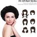 2 Pcs Satin Bonnet Sleep Cap Silk Day and Night Sleep Caps Night Bonnet Sleeping Head Cover Satin Hair Bonnet Elastic Band Chemo Cap for Curly Hair Women Black Natural Braids - Buy Online on GoSupps.com