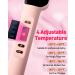 Ion Hair Straightener Brush - 5 Temp LCD Display Fast Heat Anti-Scald Ceramic Comb for Frizz-Free Hair - Pink - Buy Online on GoSupps.com