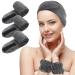 Kinhwa cosmetics headband terry with 2 SPA bracelets hair protection tape with Velcro fastener for cosmetic treatments hair protection for make -up washable (3 pack dark gray) dark gray set 1 piece (5 Pack)