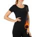 MANCYFIT Thermal Top for Women Fleece Lined Shirt Short Sleeve Base Layer Black Large
