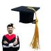 Graduation Hat Hair Clip 3D Graduation Hat Hairpin - Graduation Hat Hairpins Hat Inserts Graduation Accessories for Women Men Yellow