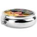 Portable Bird Eating Fruit Metal Pill Box | Round Mini 3-Compartment | Travel Essential for Small Pills | Durable Black Design - Buy Online on GoSupps.com