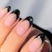 Buy Black French Tip Press On Nails - 24pcs Star Silver Diamond Design Glossy Reusable Artificial Nails for Women - Perfect DIY Manicure - Buy Online on GoSupps.com