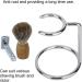 Dekaim Brush Stand - Premium Stainless Steel Razor Stand & Men's Shaving Brush Holder for Home Salon & Travel Use - Buy Online on GoSupps.com