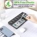 ADBEIS Weekly Pill Organizer 2 Times a Day | 7 Day AM PM Pill Box with Push Button Design - White and Black - Buy Online on GoSupps.com