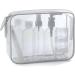 MOCOCITO Clear Toiletry Bag Set | 8 Bottles & 1 Flight Security Bag | EU & UK Approved | White Travel Bottles + Liquid Bag - Buy Online on GoSupps.com
