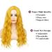 Beweig Yellow Long Curly Wavy Wig for Women - 25 inch Synthetic Hair Halloween Cosplay Party Wig - Buy Online on GoSupps.com