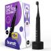 BURST Electric Toothbrush for Adults - Charcoal Black Soft Bristle Toothbrush for Deep Clean, Stain & Plaque Removal - 3 Sonic Toothbrush Modes: Teeth Whitening, Sensitive, Massage - Black