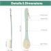 Long Handle Exfoliating Back Shower Brush - Dark Green Body Scrubber - Buy Online on GoSupps.com