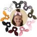 Satin Silk Scrunchies with Bunny Ear Bow - Elegant Hair Ties for Ponytails - Buy Online on GoSupps.com
