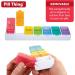 Weekly Pill Organizer - 7 Day Rainbow Detachable Medicine Box for Vitamins & Supplements - International Shipping Available - Buy Online on GoSupps.com