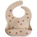 Mushie Baby Silicone Bib | Adjustable Fit Waterproof Bibs | Easy Wipe Baby Feeding Bibs | 4 Adjustable Sizes with Deep Front Pockets | 100% BPA and Phthalate Free Butterflies