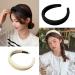 scicent Padded Headbands for Women 2 Pieces Stretchy Head Bands Hair Accessories Wide Plain Headbands Soft Sponge Headbands Outdoor Hair Accessories for Girls Black+White 06 Black + White - Buy Online on GoSupps.com