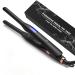Mini Hair Straightener Hair Straightener Curl and Straighten 2 in 1 100-220 C LCD Display Straightener for All Hair Types Short Hair Pony Male Beard (Black)