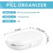 Dynippy Daily Pill Organizer - Portable 7-Compartment Pill Case for Travel | Small Vitamin & Medicine Holder in White - Buy Online on GoSupps.com