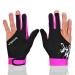 Anser M050912 Man Woman Elastic 3 Fingers Show Gloves for Billiard Shooters Carom Pool Snooker Cue Sport - Wear on The Right or Left Hand 1PCS (Pink, M)