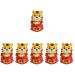 ORFOFE Kids Playset 6 Pcs Year of The Tiger Bobble Head Ornament Red Gift Cute Office Resin Children Toys Redx6pcs 6X6X9.5CMx6pcs