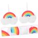 Rainbow Bath Balls & Sponges - Cute Bathroom Accessories for Kids | Minkissy 8 Pcs Shower Mesh Set - Buy Online on GoSupps.com