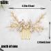 IYOU Bridal Wedding Hair Combs Gold Pearl Bride Hair Pieces Crystal Headpiece Prom Communion Hair Accessories for Women - Buy Online on GoSupps.com