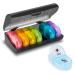 Fullicon Pill Organizer 2 Times a Day Weekly Pill Box AM PM Daily Pill Cases Medicine Box Multi-colored