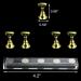 Tinsow Acrylic Fingernail DIY Nail Art Display Stand - Gold | Practice & Training Finger Stand - Buy Online on GoSupps.com