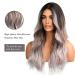 Oefei Long Corrugated Ombre Black Gray Wigs - Natural Synthetic Hair Heat-Resistant Wigs for Daily Use Party and Cosplay - Buy Online on GoSupps.com