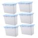 HOMSFOU 6pcs Laundry Pod Box Bead Laundry Detergent Container Laundry Dispenser Laundry Detergent Dispenser Laundry Scent Laundry Container Plastic Clothing White Sheet White 18X12X9.4CM