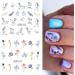Spring Butterfly Water Transfer Nail Stickers - 12 Sheet Floral Nail Art Decals for DIY Manicure - Acrylic Nail Supplies - Buy Online on GoSupps.com