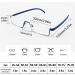 BILIZA Half Frame Reading Glasses 1.5X - Blue Light Blocking Computer Readers for Men & Women Stylish Metal Design Perfect for Reading & Eye Protection - Buy Online on GoSupps.com