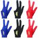 Jtkrew 6 piece Billard glove 3 fingers Queue gloves billiard gloves billiard snooker Queue gloves unisex stretchy for billiards