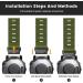 CUZOW 26mm Nylon Watch Band Replacement for Garmin Fenix 5X/5X Plus, Fenix 6X/6X Pro, Fenix 7X, Fenix 3/3 HR, and Descent - Army Green M - Buy Online on GoSupps.com