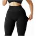 SUUKSESS Women Ribbed Seamless High Waisted Yoga Pants - Medium Black | Gym Leggings - Buy Online on GoSupps.com