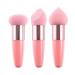 Mushroom Makeup Sponges - 3pcs Pink Facial Foundation Cosmetic Sponges Beauty Blender with Handle - Dual-Use Wet and Dry Blending Sponge Powder Puff for Foundation Concealer and Powder