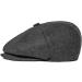 JANGOUL Men Wool Blend Newsboy Cap Tweed Cabbie Hat Snap Brim Dark Grey 7 3/8 - Buy Online on GoSupps.com
