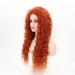 Fencca Auburn Long Curly Synthetic Wig for Women - Free Part Full Wavy Hair Replacement - Buy Online on GoSupps.com
