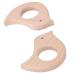5Pcs Natural Wood Bird Teething Rings for Infant Toddler DIY Handiwork - Buy Online on GoSupps.com