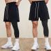 Jonscart Men's Compression Capri Tights Pants - Black, Size Large - Buy Online on GoSupps.com