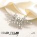 Catery Wedding Hair Comb - Pearl Side Combs with Rhinestones and Crystal Hair Pieces for Bridal Accessories - Silver - Buy Online on GoSupps.com