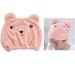 Soft Absorbent Dry Hair Cap Cute Cartoon Bear Super Soft Microfiber Children Adult Quick Drying Towel Head Wrap (Pink)