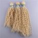 Afro kinky curly hair weave golden color hair 3 parts / lot 210 grams ombre ombre synthetic hair bundle for women #613 20 inch 3pieces 20 inch 3pieces #613